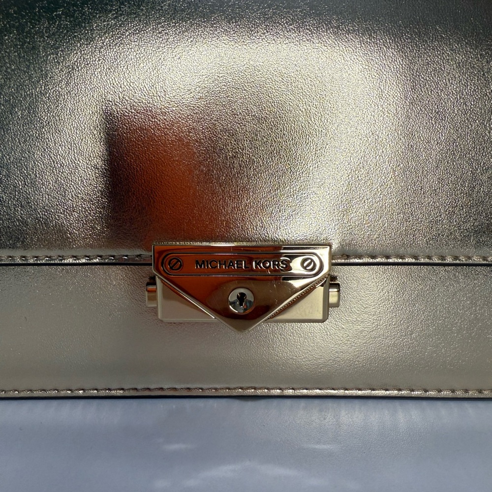 Michael Kors Metallic Gold Clutch - Picture 2 of 11